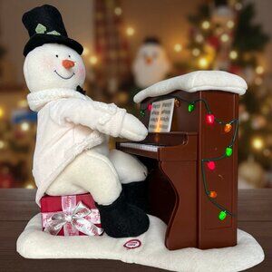 Hallmark 2005 Piano Playing Snowman Techno Plush Animated Singing - Works